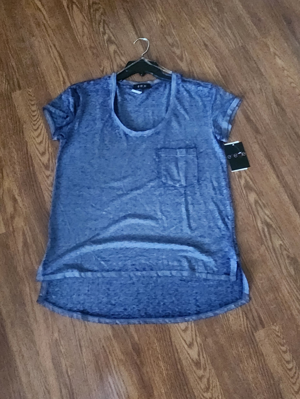Energie Heathered Blue Short Sleeve Pocket Tee